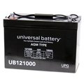 Upg Sealed Lead Acid Battery, 12 V, 100Ah, UB121000, Z1 Z Post Terminal, AGM, Group 27 Type 45978